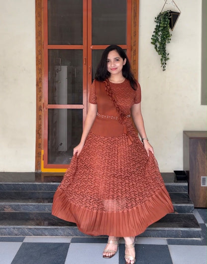Fanah Exclusive Pleated Dress