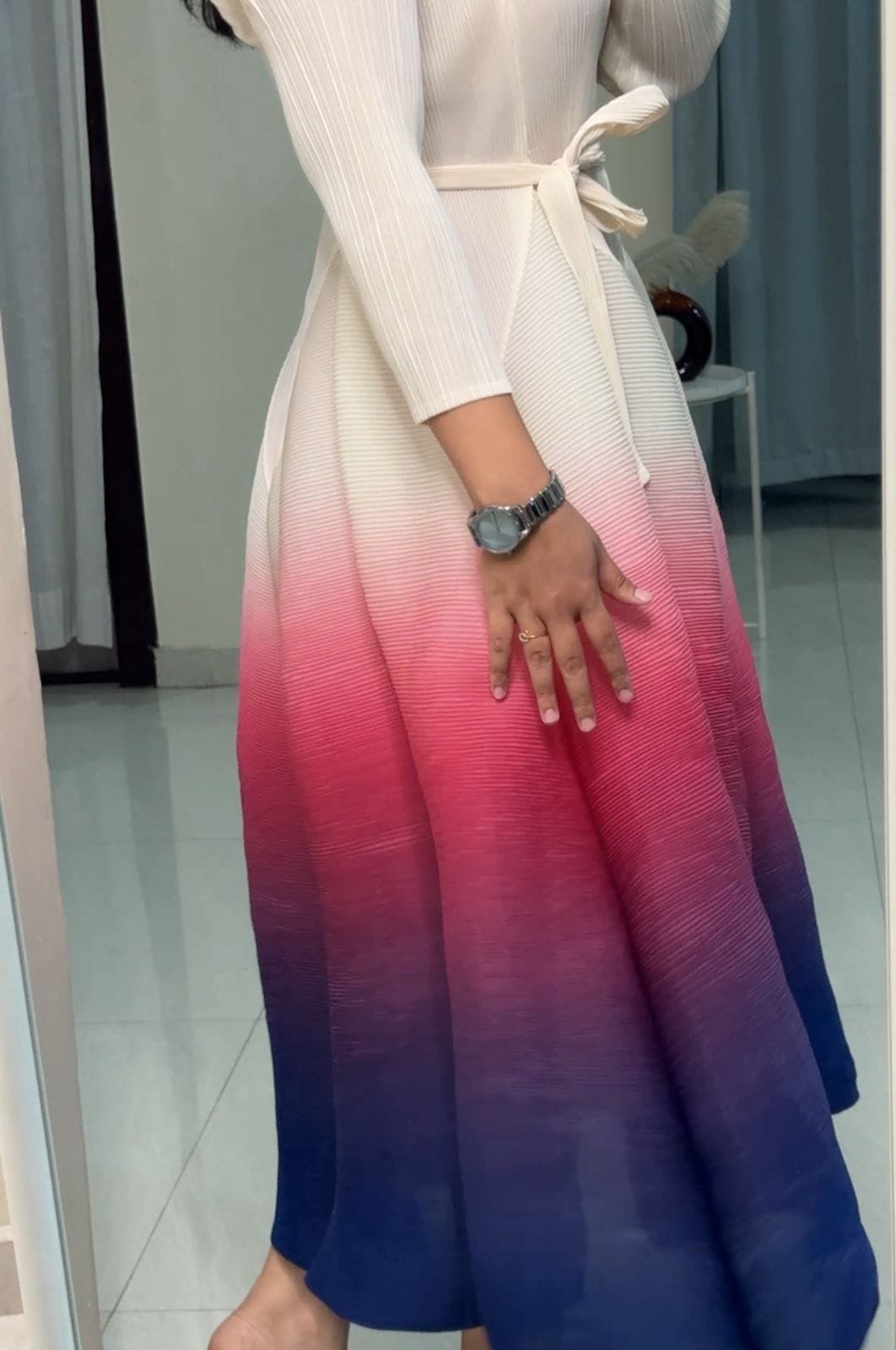 Jada Pleated Gradient Dress image 3