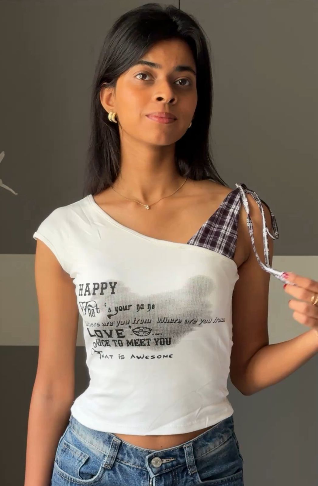 Gean One Shoulder Crop Top