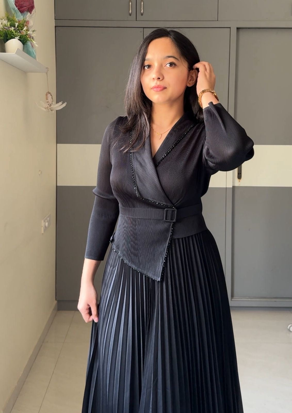 Riva Exclusive Pleated Dress