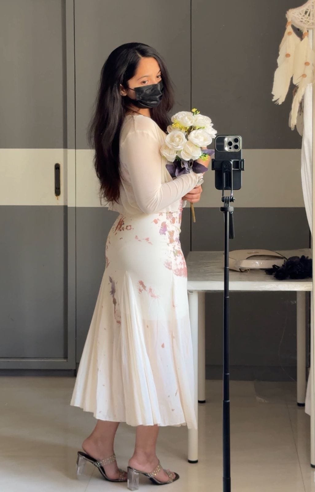 Jia Mesh Floral Printed Co-Ords image 3