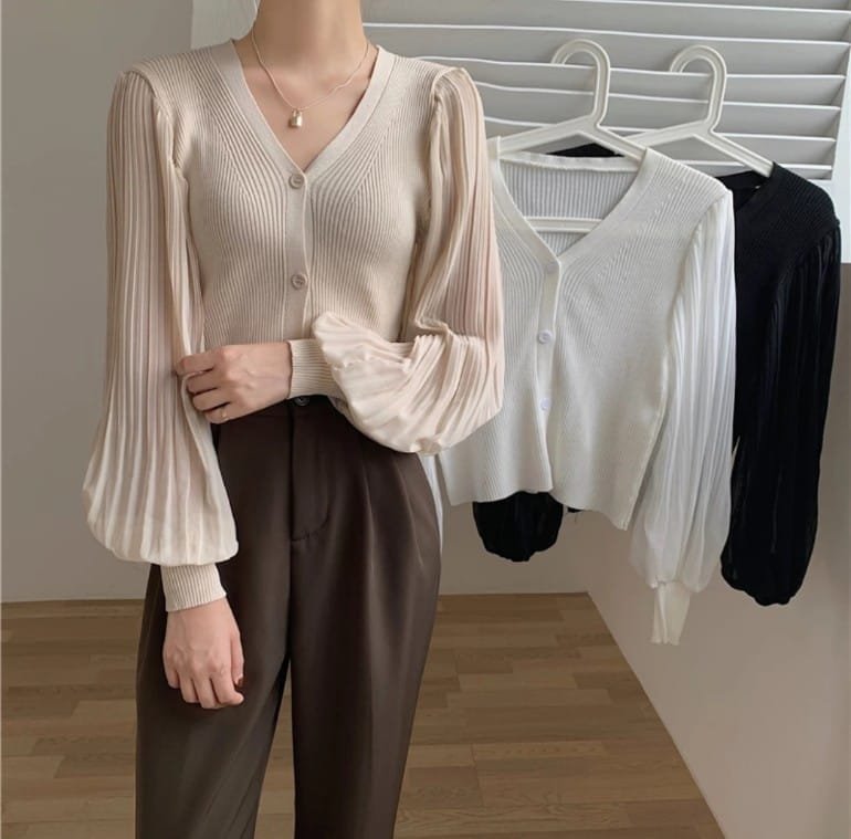 Hayley Lantern Sleeves Top image 4