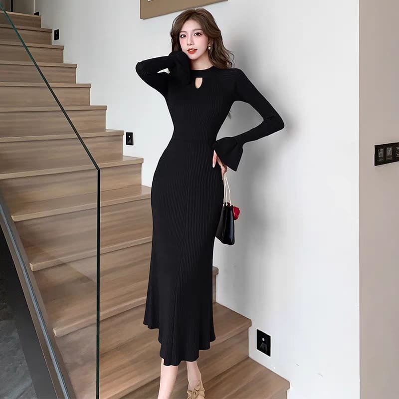 Aron Bodycon Dress - Black image
