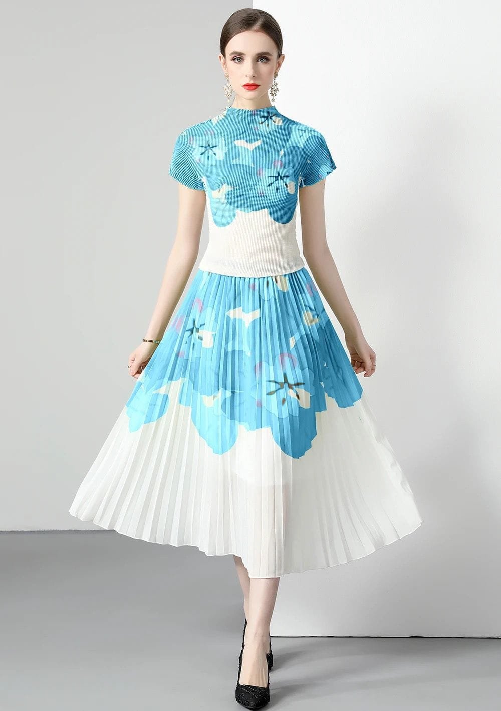 Robin Exclusive Pleated Co-Ords(7) - Blue image