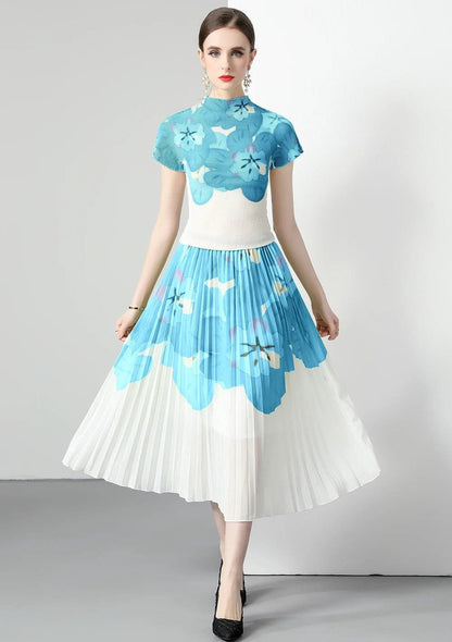 Robin Exclusive Pleated Co-Ords(7) - Blue image