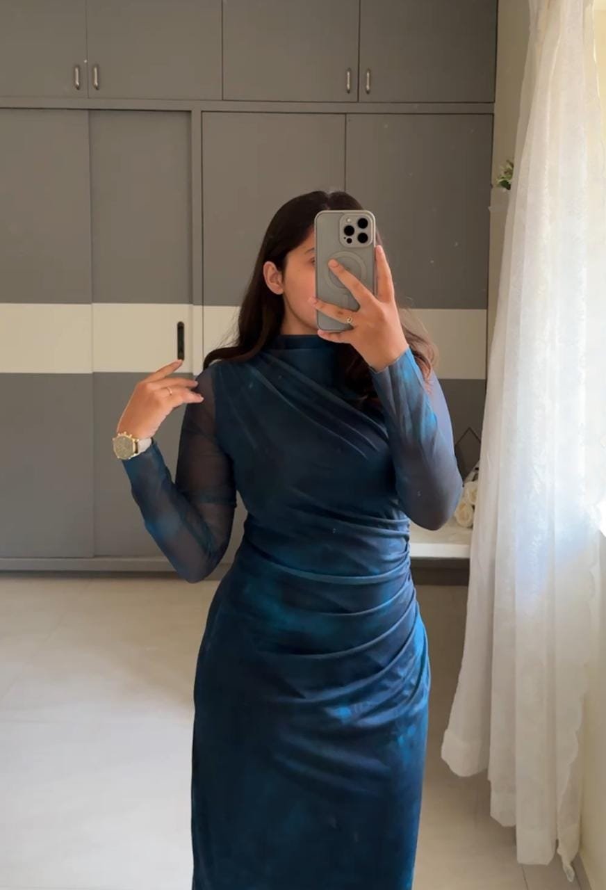 Calista Mesh Ombre Dress image 5