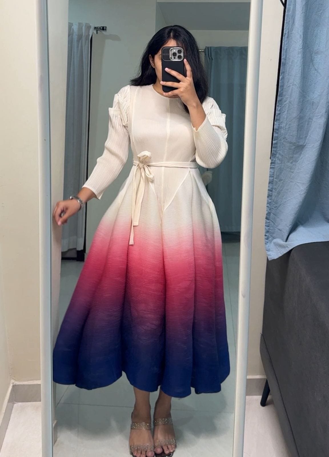 Jada Pleated Gradient Dress image 2