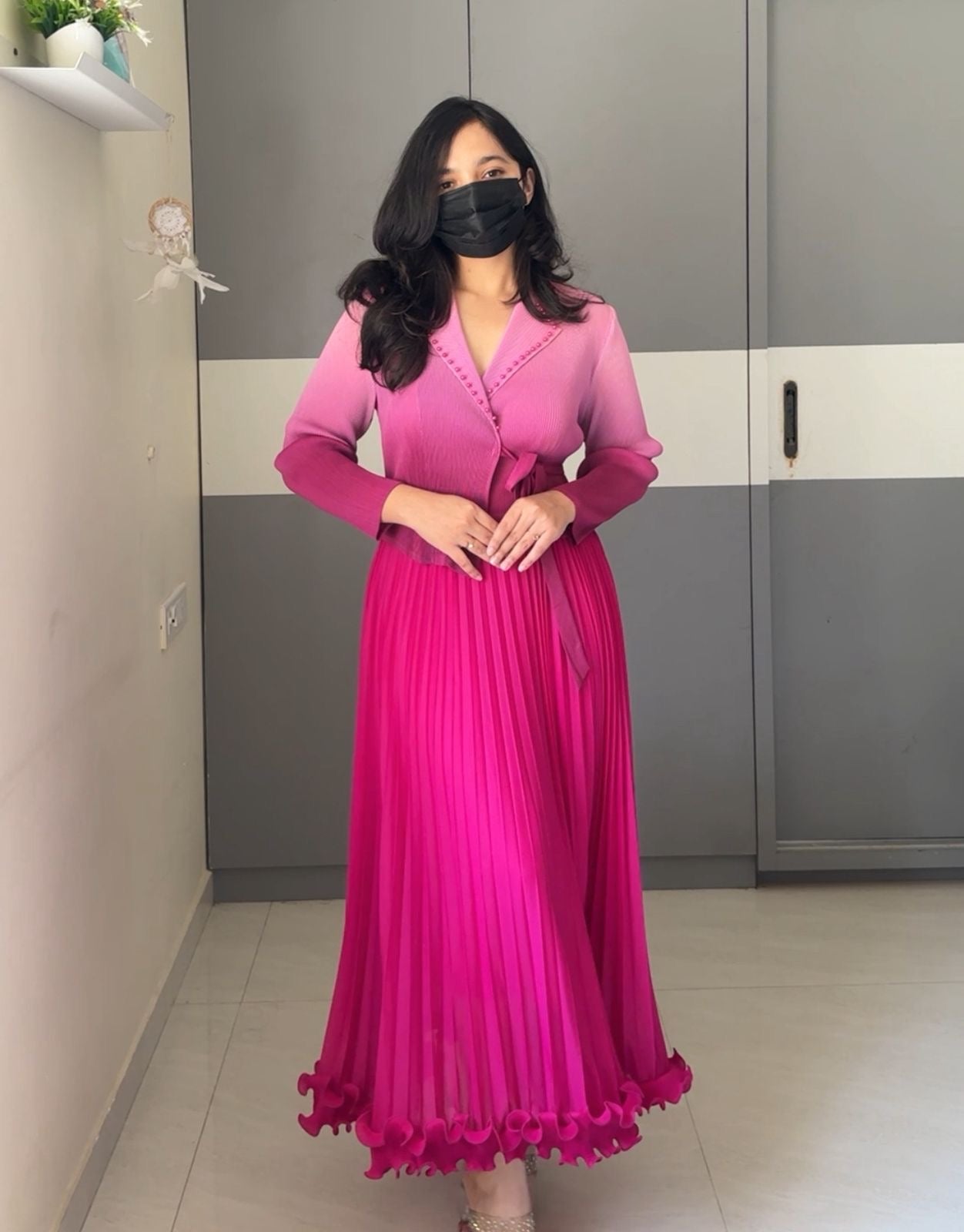 Yuzi Exclusive Pleated Dress